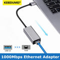 100/1000Mbps Ethernet Adapter USB 3.0 Type C RJ45 Wired Network Card For PC Laptop Desktop Gigabit Lan Internet Cable | SAMAG