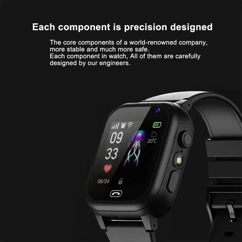 Lenovo NEW 5G GPS Children Smart Watch Camera SOS Call Waterproof SIM Card Support Earphone HD Video Kids reloj inteligente Boy
