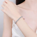 100% S925 Sterling Silver 2-6mm Real Moissanite Tennis Bracelet for Women Wedding Jewelry Christmas Exquisite Gift