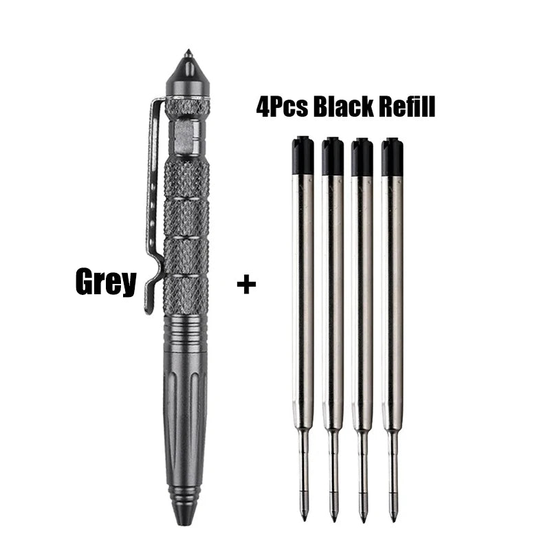 Portable Tactical Pen Self Defense Pen Aviation Aluminum Emergency Glass Breaker Pen Security Protection Survival EDC Multitool