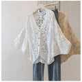 Fashion Hollow Out V - Neck Sun Protection Open Cardigan - View 3 | SAMAG