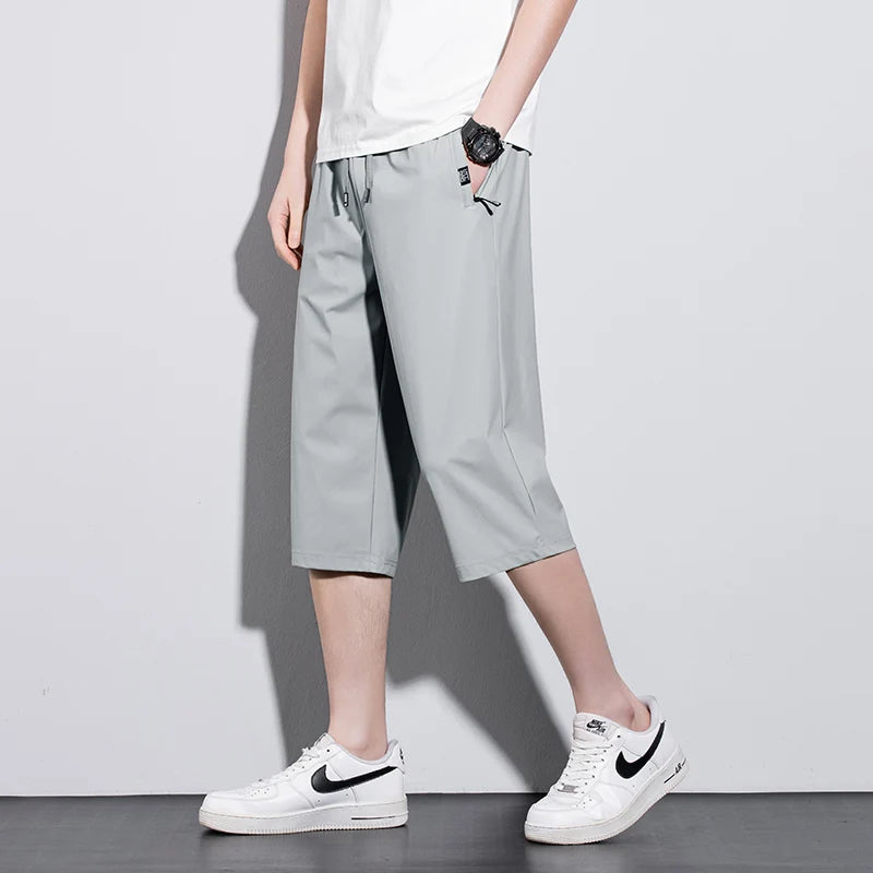 Men's 3/4 Capri Pants Quick Dry Ice Silk Summer Shorts | SAMAG