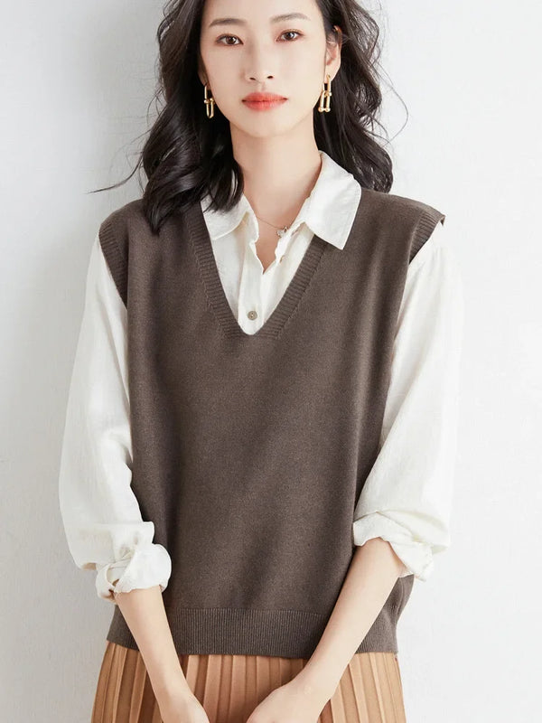 Sweater Vest Spring Autumn Warm Fashin Korean Soft Loose - View 7 | SAMAG