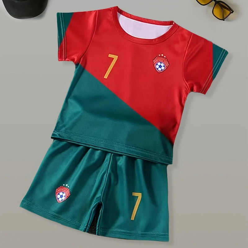 Two - Piece Summer Messi and Ronaldo Shirt 3d Printed - View 3 | SAMAG