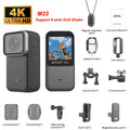 ANSVICAM 4K Thumb Action Camera 6-axis Stabilization Small Body Camera Portable POV Recording Helmet Cam for Cycling Motorcycle
