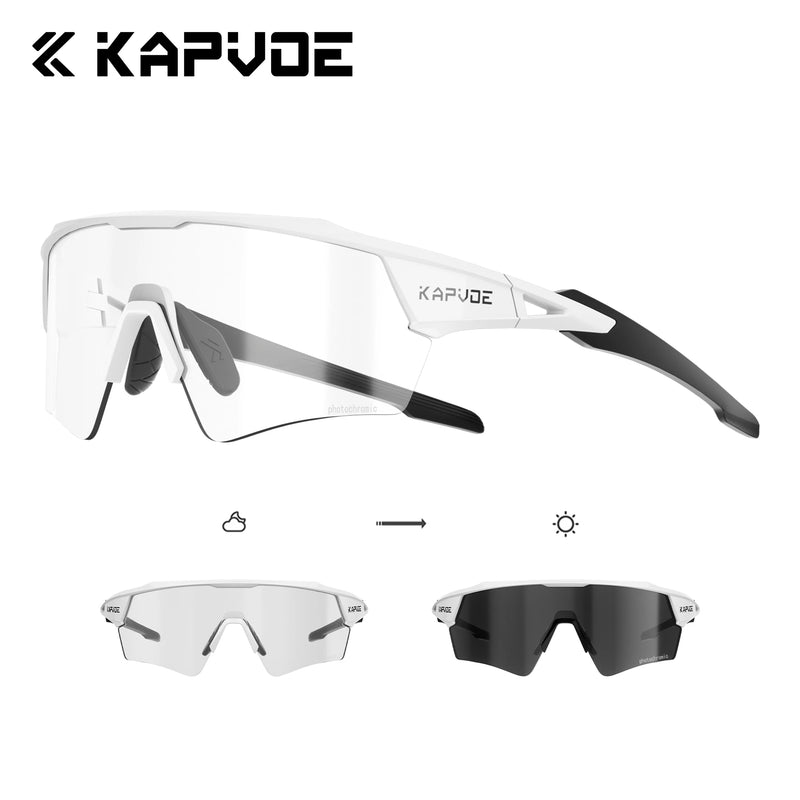 Kapvoe New Photochromic Cycling Sunglasses Men Women MTB - View 25 | SAMAG