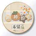 Modern wall clock for living room, home use, creative, silent, drill-free wall-mounted decorative painting electronic clock