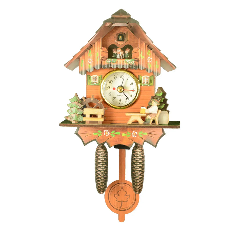 Wooden Hanging Wall Clock Bird Alarm Clock Cuckoo Clocks For Home Decoration Quartz Watch Decorative Home Decor