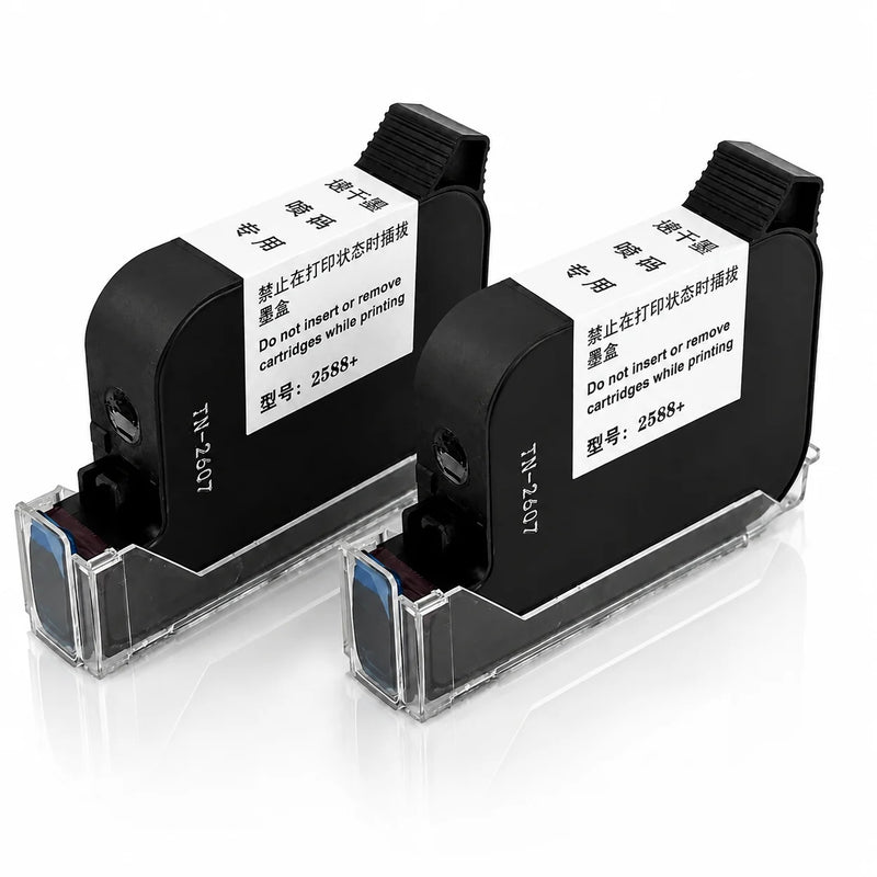2588+ 2588 2588+M 42ML Ink Cartridge Quick-drying 12.7mm Print Height Universal for unencrypted handheld printer Black