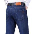 Summer Thin Men's Elastic Cotton Jeans Fashion Blue | SAMAG