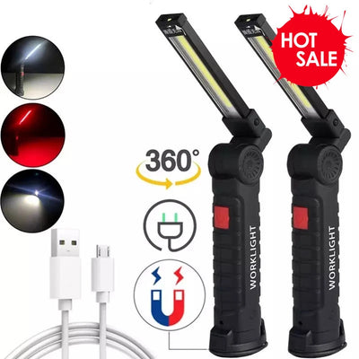 5 Modes USB Rechargeable Flash Light COB Torch Tail | SAMAG