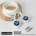 1 Pair Wide Flat Design No-Tie Shoelaces Rotating Buttons Quick-Adjust Quick-Adjust Laces Casual No-Tie Flat Laces Sports Shoes