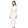 Birdtree 19 Momme 100%Pure Silk Long Robe for Women Silky Sleepwear Ladies Elegant Nightgown Natural Pajamas P36089QM
