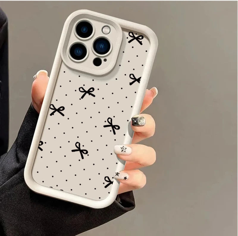 Luxury Pink Cartoon Bow Tie Case For Xiaomi Redmi 15C 15 14C 13C 12C A5 Note 12 13 14 15 Pro Plus 5G 4G 11 11S Protection Cover