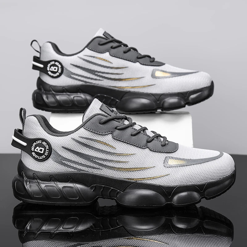 2026 New Men Chunky Sneakers Breathable Mesh Cushion Casual Trainers Platform Walking Shoes Fashion Sport Running Footwear