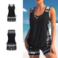 Bikini Sets With Shorts Women's Vintage Printed Tankini | SAMAG