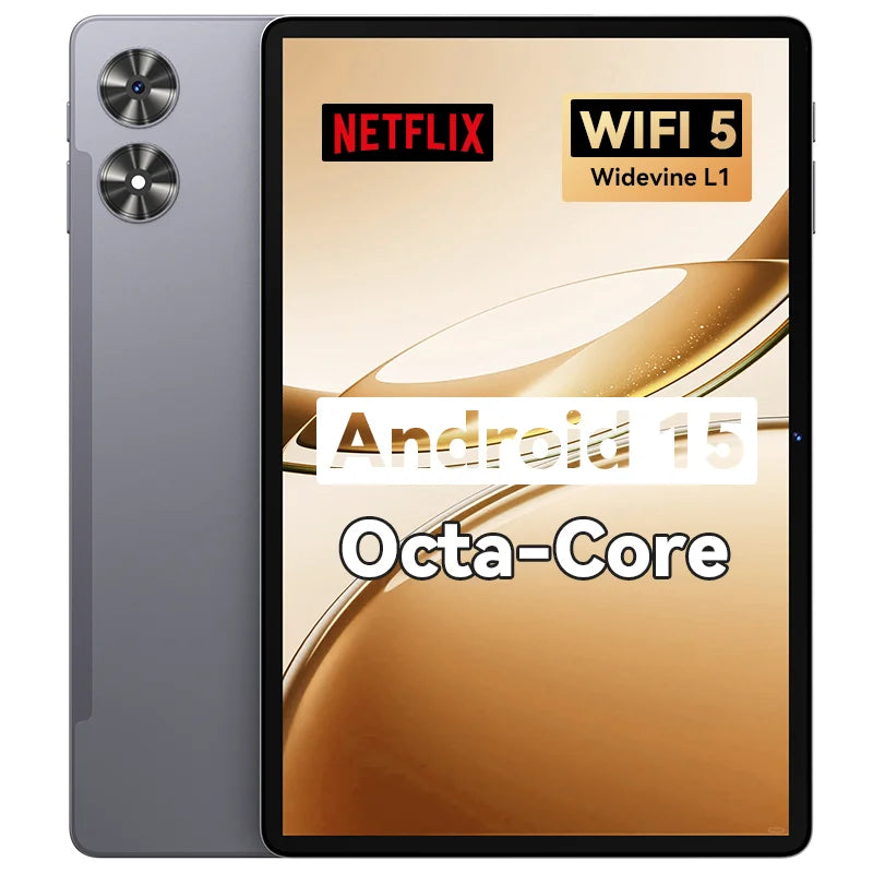 SVITOO Tablet 2026 Android 16 11 Inch 90Hz HD IPS Screen Unisoc T7250 Octa-Core Processor 4GB Physical RAM + 16GB Virtual RAM 128GB ROM 1TB Expandable 8800mAh Battery 2.4GHz 5GHz Dual Band WiFi 5 Bluetooth 5.0 GPS Widevine L1