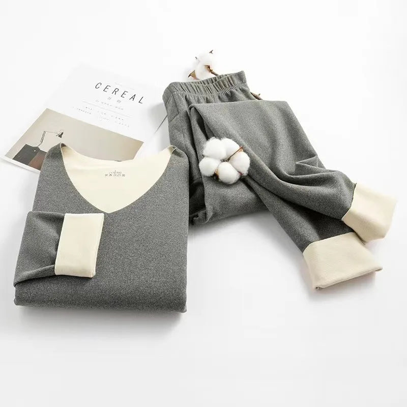 Autumn Winter Thermal Underwear Long Johns Men's  Keep Warm Tops + Pants Set Teenagers Pajama Thermo Undershirts Warmer Clothes