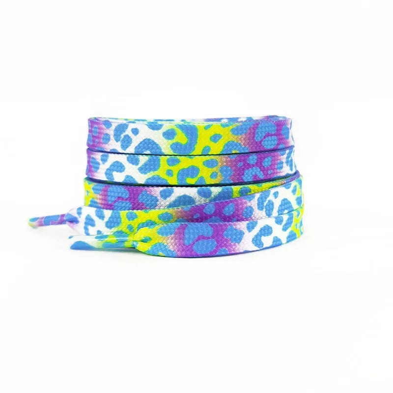 Colorful Shoelaces Leopard Print Fashion Flats Shoe Laces For Sneakers Washable Without Fading Shoes Accessories Shoestring