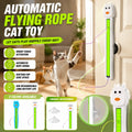 Automatic Flying Rope Cat Toy Smart Touch Activated Teaser Toy USB Rechargeable Auto Swing Rope with Suction Cup Pet Play Toy