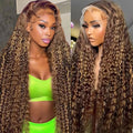 Highlight Wigs Colored Straight Lace Front Human Hair Wigs For Women Honey Blonde Straight 13x4 Hd Lace Frontal Wigs Human Hair