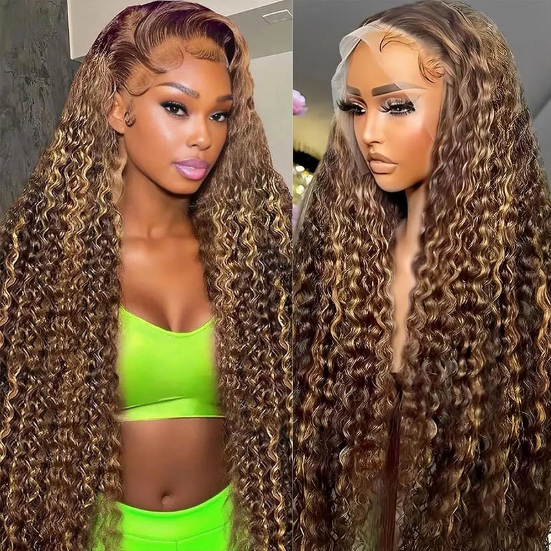 Highlight Wigs Colored Straight Lace Front Human Hair Wigs For Women Honey Blonde Straight 13x4 Hd Lace Frontal Wigs Human Hair