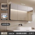 Minimalist Modern Arc-shaped Smart Bathroom Mirror Cabinets Home Furniture Wall-mounted Bathroom Mirror Cabinet with Lighting b