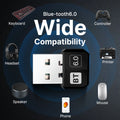 Bluetooth 5.4/6.0 USB Adapter Wireless Audio Transmitter Receiver Mini Dongle For PC Laptop Mini Driver Free Win10 Win11