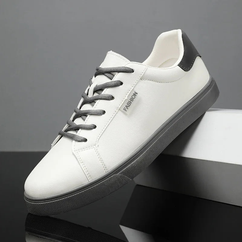 Skateboarding Shoes Men Flat Comfortable Leather Casual | SAMAG