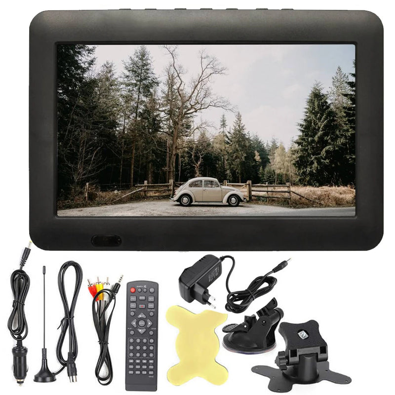 LEADSTAR  8 Inch Digital Mini Television Portable TV With DVB-T2 ISDB-T ATSC-T Tuner Decoder  12V Input  EU Plug 110-220V D8