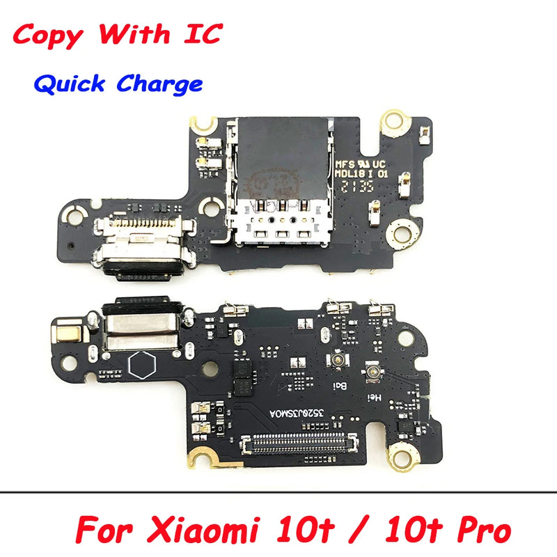 New For Xiaomi 10T 9T 10 11T Pro 12T 10 Lite USB With Micro Charging Port Charger Dock Flex Cable With IC Microphone Board