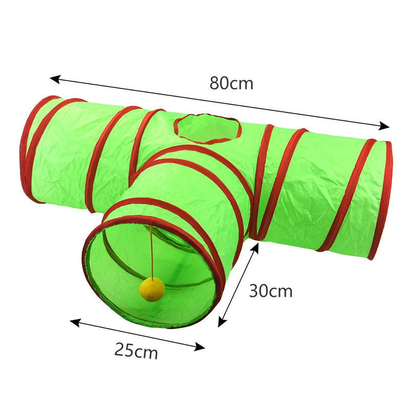 Christmas Cat Tunnel Pet Supplies Fun Toy Play Tunnel Tube Funny Kitten Toys Foldable Toys For Cat Pet Training Interactive