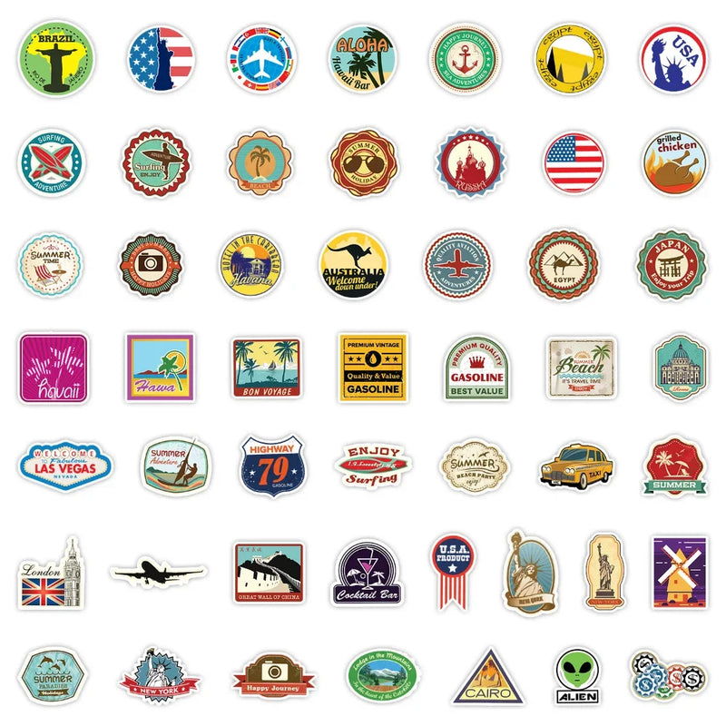 10/50/ World Landmark Stickers Graffiti for DIY Phone - View 2 | SAMAG