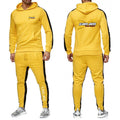 Spring Autumn CAN - AM BRP Logo Print Casual Long Sleeve Hoodies+Jogger Sweatpants Suit Men's Solid Color - View 5 | SAMAG