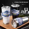 Magic Stainless Steel Freeze Thermos Cup with Straw Ice Coffee Drink Vacuum Insulated Bottle Car Travel Outdoor Mountain Cup