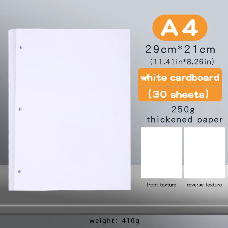 Transparent A4 Folder 3 Ring Binder with Buckle Closure Matte PP File Folder Document Organizer for School Office Stationery