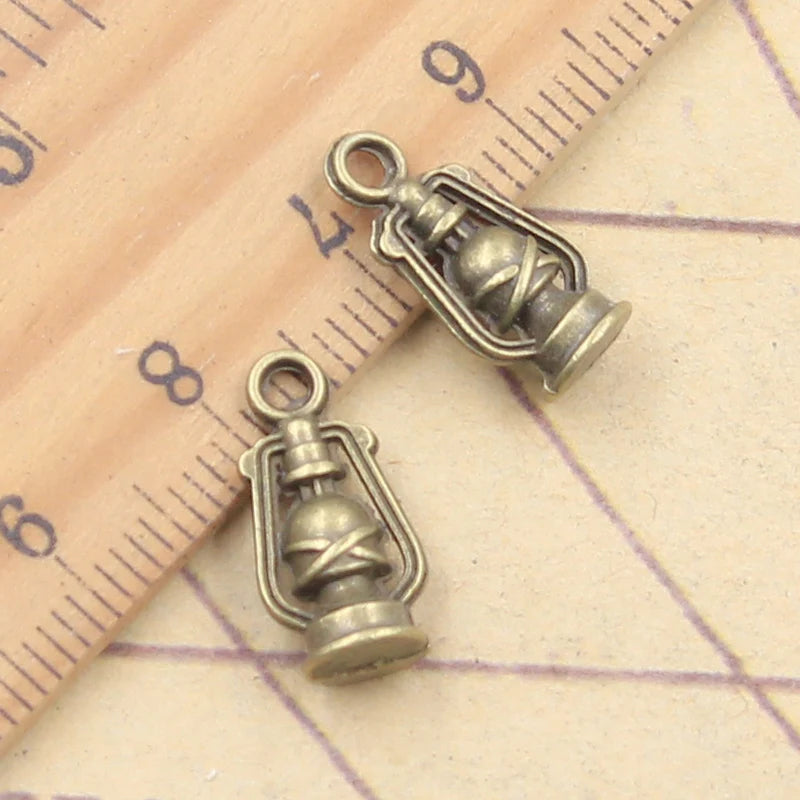 20pcs Charms Ancient Oil Lamp 16x8x6mm Tibetan Bronze Silver Color Pendants Antique Jewelry Making DIY - Visuel 3 | SAMAG