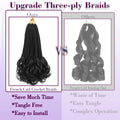 14” French Curls Braiding Hair Pre Braided Synthetic Box Braids Crochet Curl Ends French Curl Crochet Braids for Women And Kids