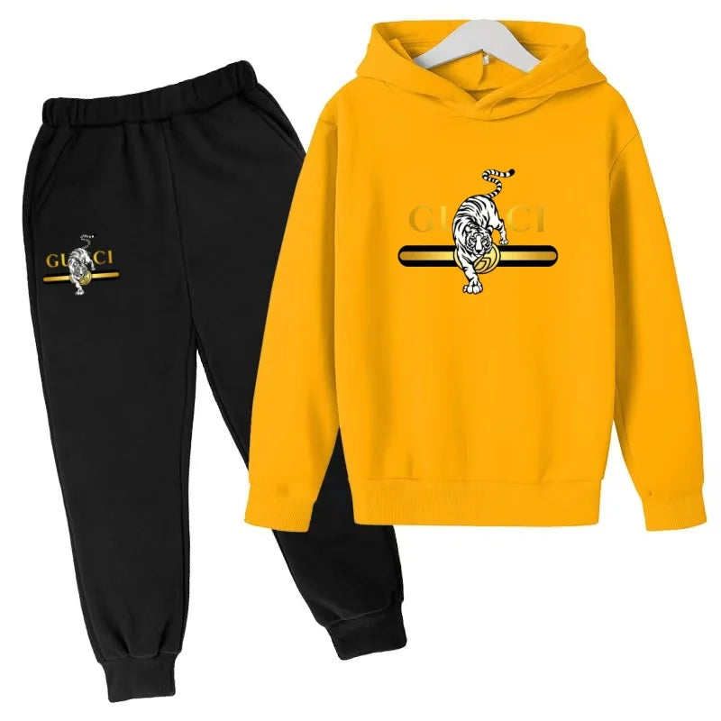 Hooded Sweatshirt + Pants - casual Sports Outfit - letter - View 9 | SAMAG
