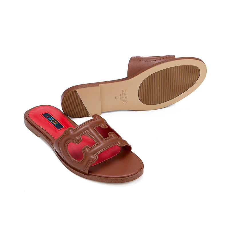 CH Women's Solid Color Slippers for Outings, Exquisite and Fashionable Brand, Versatile Casual Women's Flat Shoes