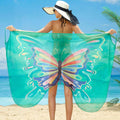 Women Sexy Beach Skirt Butterfly Print Wrap Cover Up Elegant Seaside Vacation Outfit Lightweight Summer Beachwear Fashion Soft