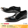 luxury brand Men shoes glitter gold  italian wedding dress shoes men leather pointed toe formal shoes  plus size men shoes