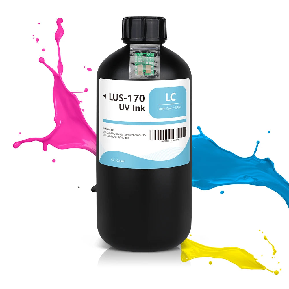 Winnerjet LUS-170 Special Ink Bottle With One Time Use Chip With UV Ink for Mimaki UCJV300-75 UCJV300-107 UCJV300-130