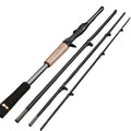 Ultra-Short Portable Travel Fishing Rod 1.98m/2.1m 4 Section 100% High Carbon Lure Rod 4-25g Power Spinning/Casting