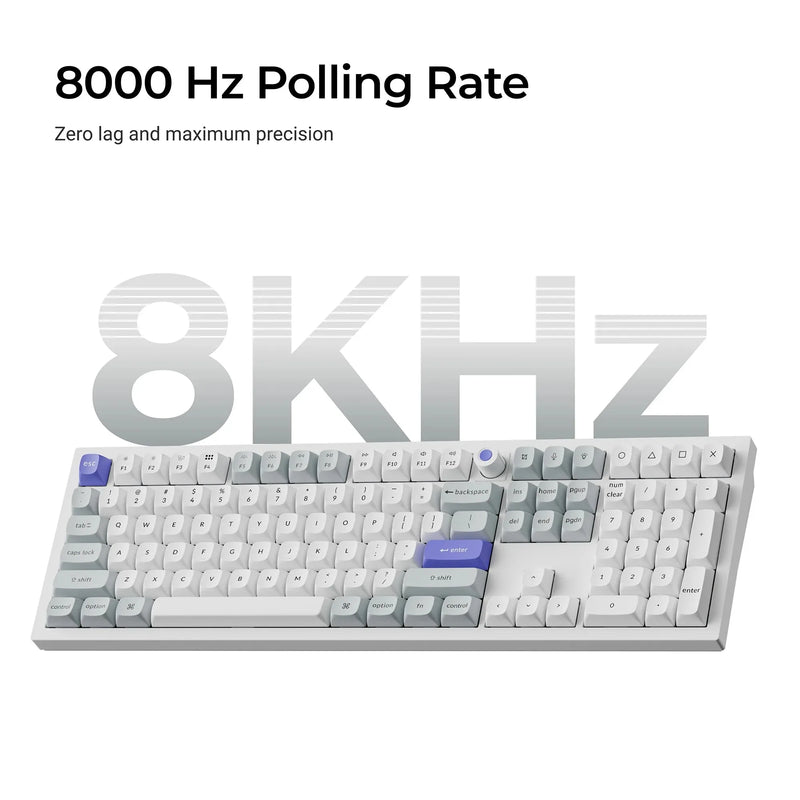 Keychron Q6 HE 8K Magnetic Switch Keyboard Full-size Layout Hall Effect Program Gaming Custom Wired Keyboard