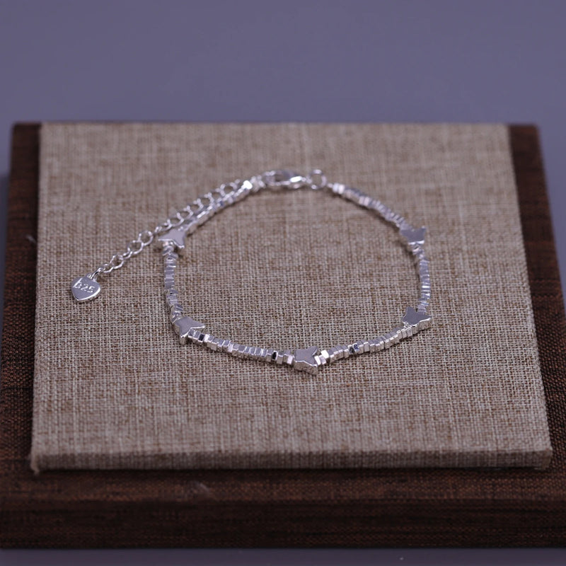 VENTFILLE 925 Sterling Silver Butterfly Bracelet for Girl Bead String Design Insect Fashion Versatile - Visuel 11 | SAMAG