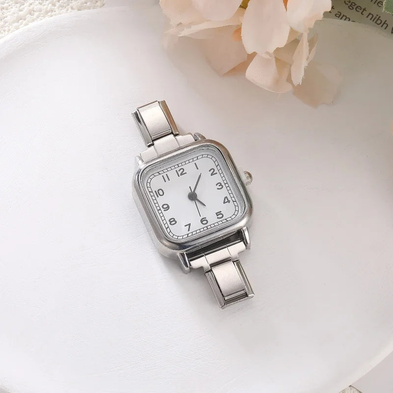 9MM Titanium Stainless Steel Bracelet for Women Men Watch Bracelet DIY Making Italian Charm Link Bracelets Replacement Fashion