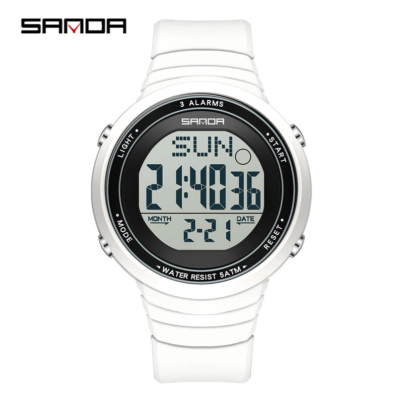 SANDA Digital Sport Watch for Men Military Electronic Waterproof Student LED Wristwatches Alarm Clock - Visuel 13 | SAMAG