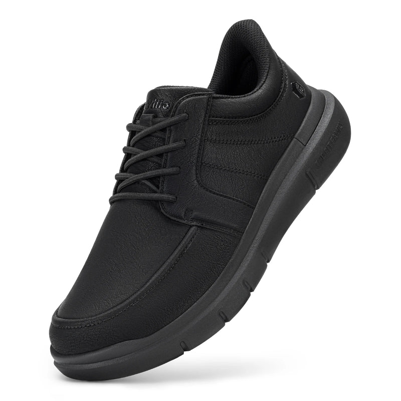FitVille Wide Slip On Shoes For Men'S Lightweight Casual Dress Oxfords Shoes Business Walking Sneakers With Arch Support