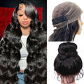 360 Lace Front Wigs Human Hair with Drawstring Pre Plucked Hidden Strap 360 HD Full Lace Body Wave Frontal Wig Glueless Wigs